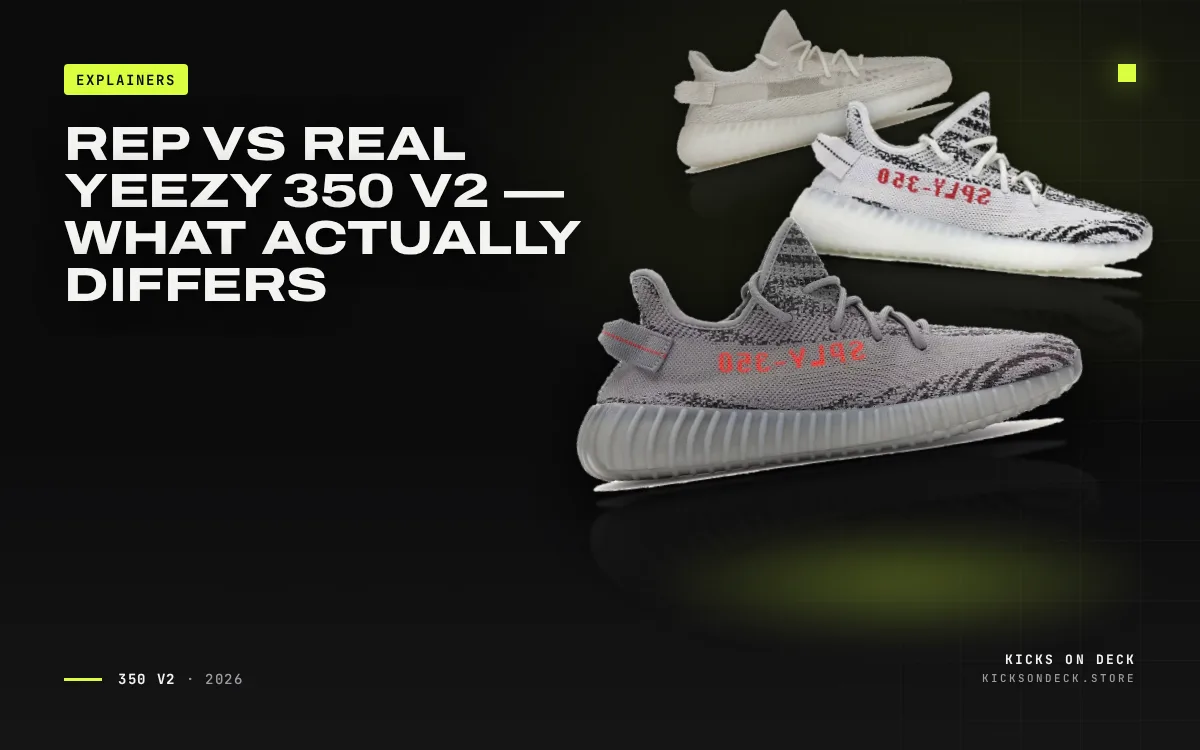 Rep vs Real Yeezy 350 V2 — What Actually Differs