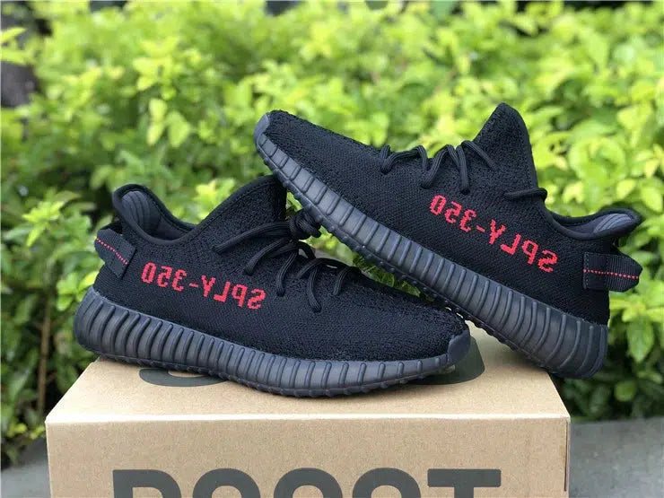 REP VERSION: Black Red Yeezy Boost 350 V2-Running Shoes-KicksOnDeck