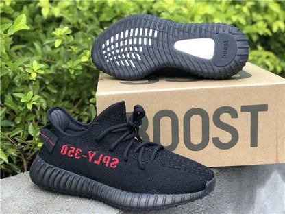 REP VERSION: Black Red Yeezy Boost 350 V2-Running Shoes-KicksOnDeck