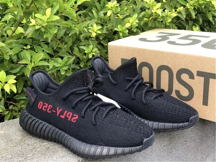 REP VERSION: Black Red Yeezy Boost 350 V2-Running Shoes-KicksOnDeck