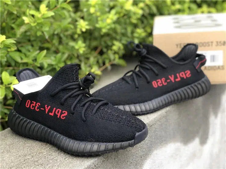 REP VERSION: Black Red Yeezy Boost 350 V2-Running Shoes-KicksOnDeck