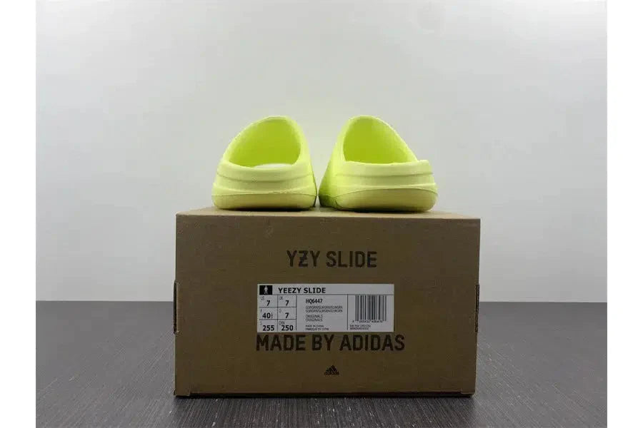 REP VERSION: Glow Green Yeezy Slide-Shoes-KicksOnDeck