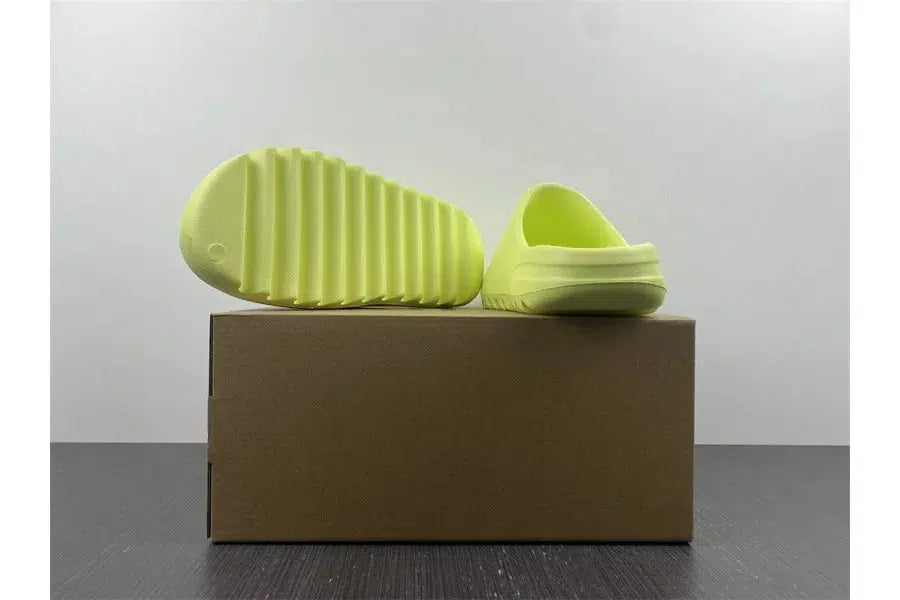 REP VERSION: Glow Green Yeezy Slide-Shoes-KicksOnDeck