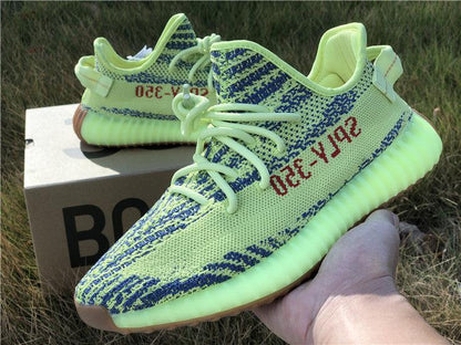 REP VERSION: Semi Frozen Yellow Yeezy Boost 350 V2-Running Shoes-KicksOnDeck